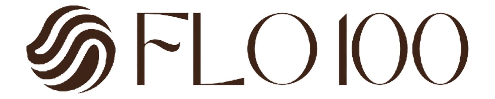 Cleaned-up Flo100 logo lockup