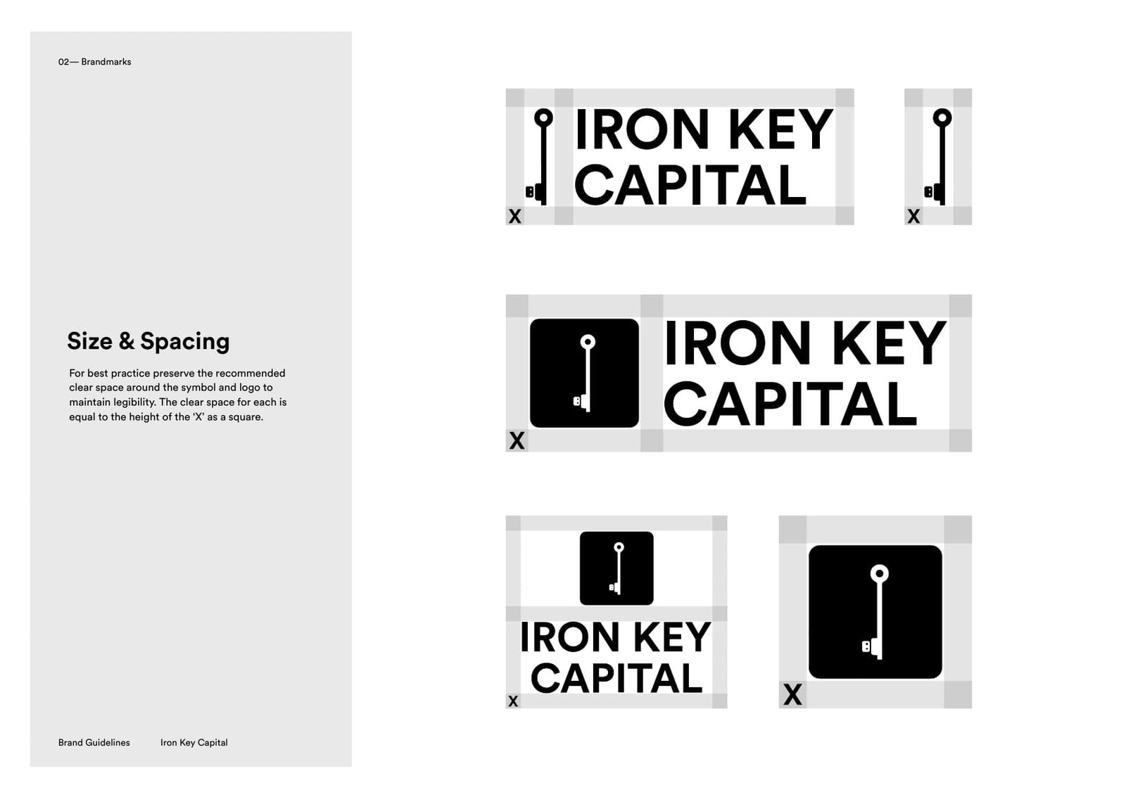 Logo size and clear-space rules