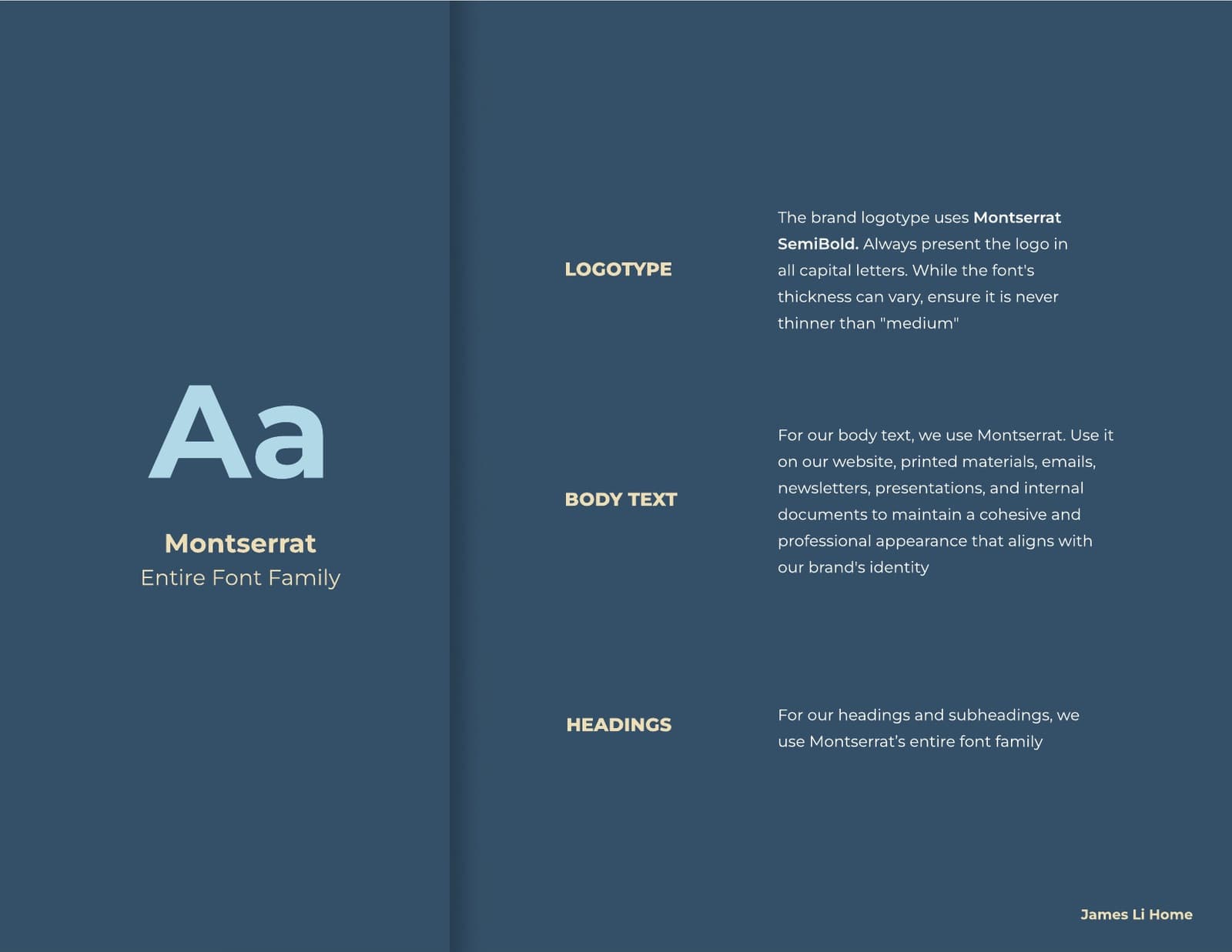 Montserrat typography system