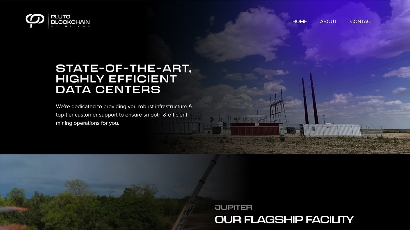 About page design: the flagship facility