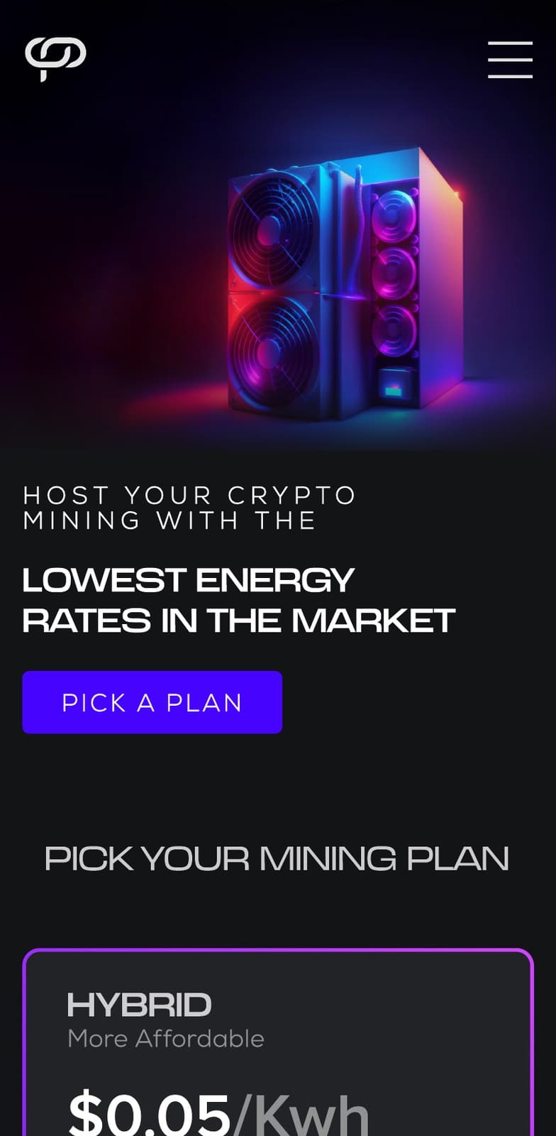 Mobile homepage layout