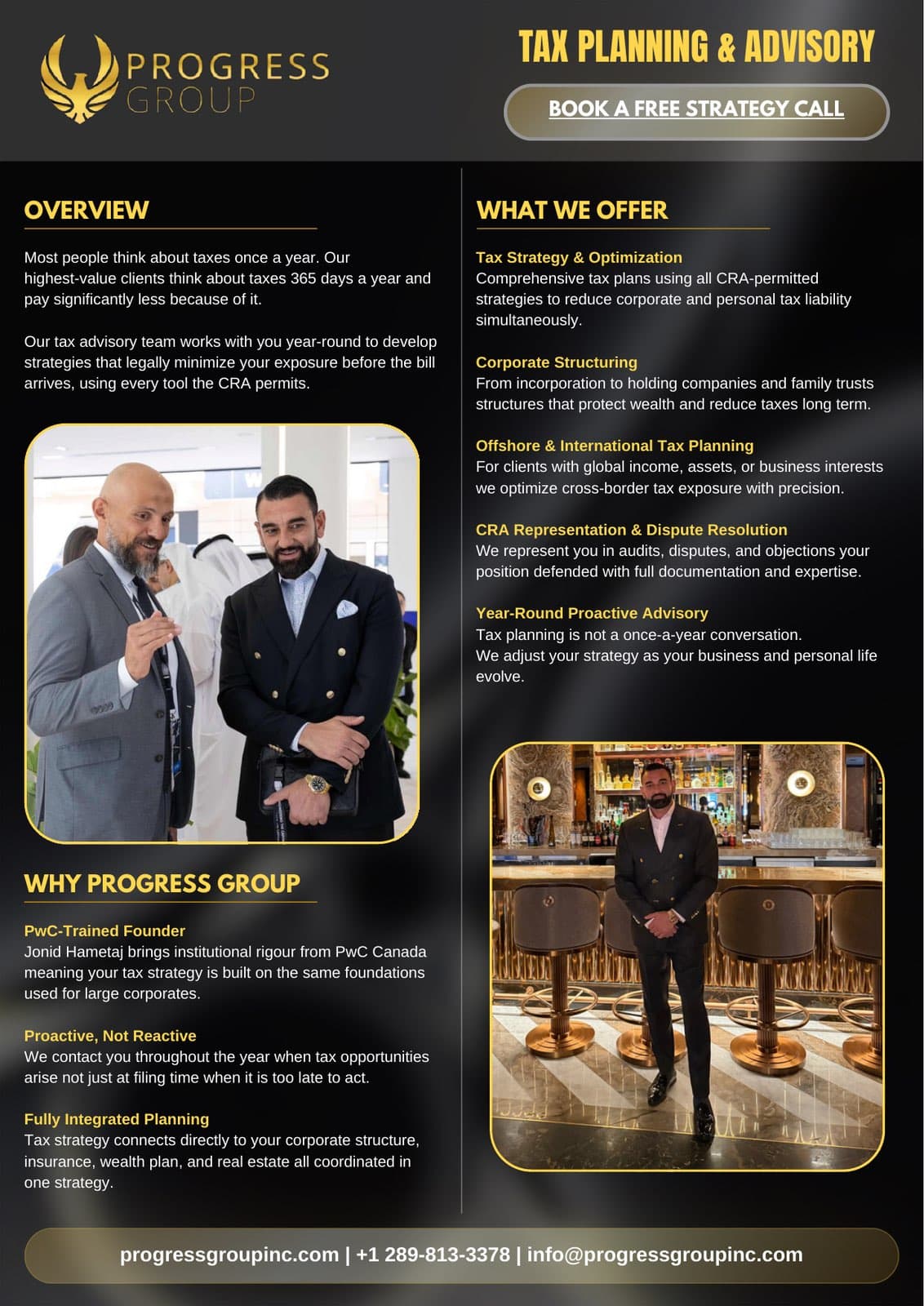 Brochure: tax planning and advisory