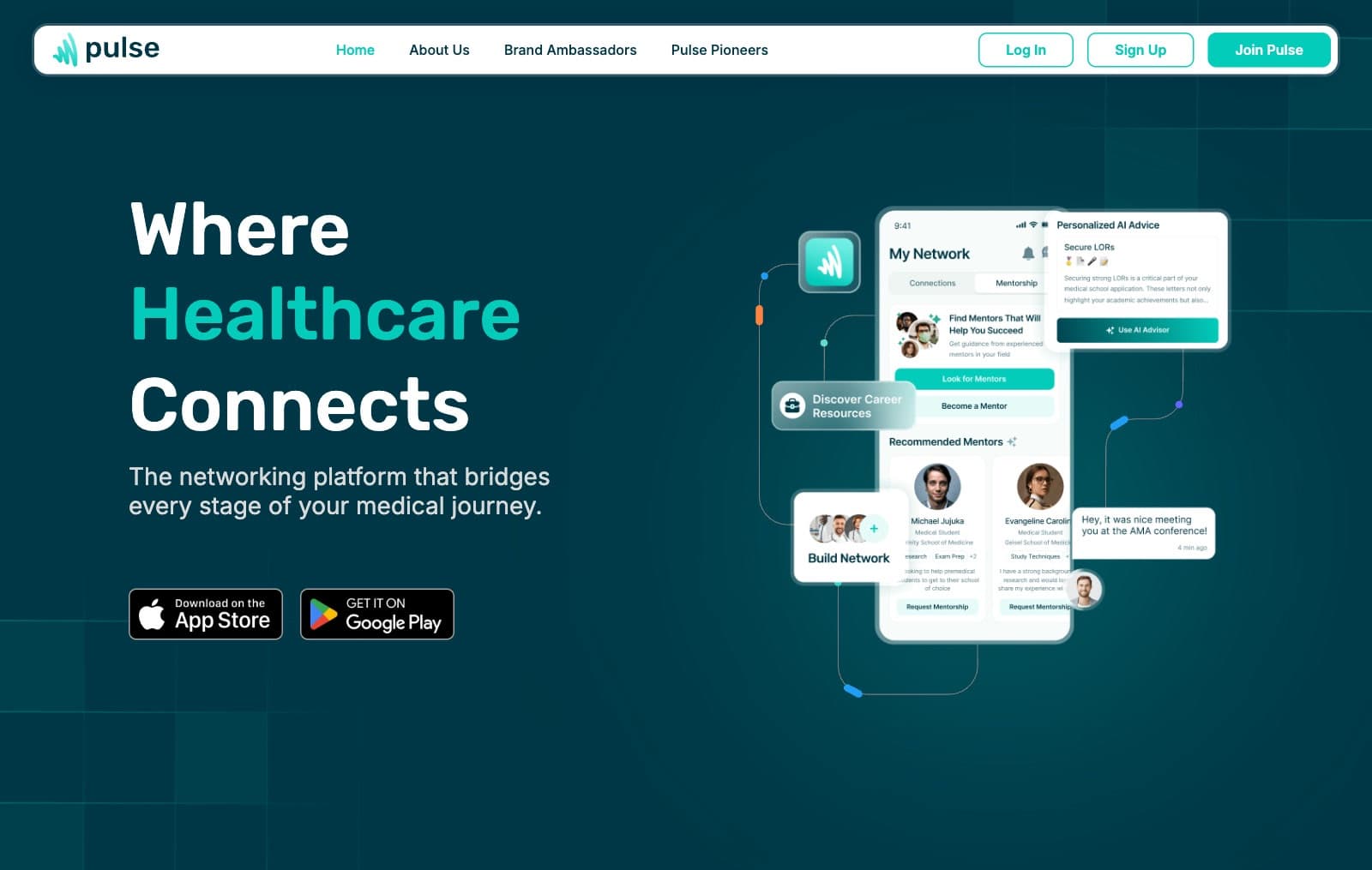 Pulse homepage: Where Healthcare Connects
