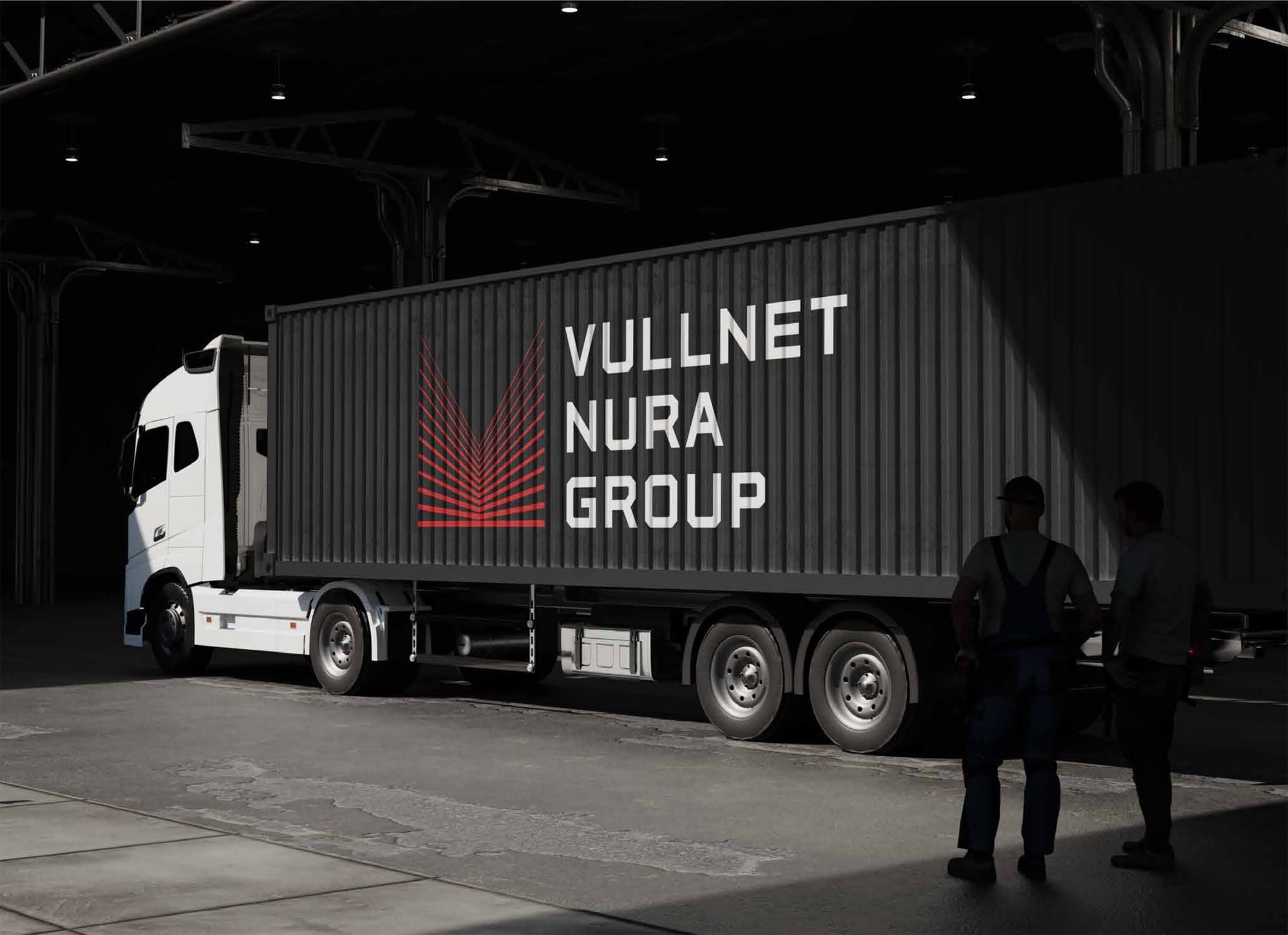 Branded Vullnet Nura trailer at night